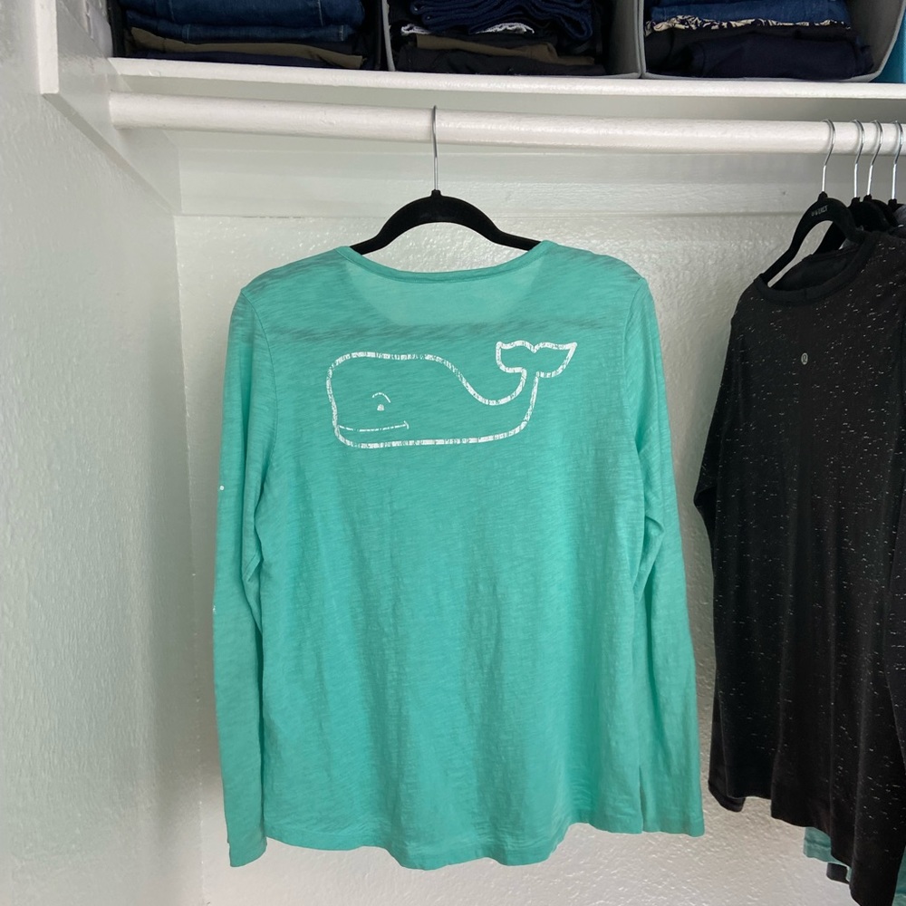Teal Vineyard Vines Long Sleeve